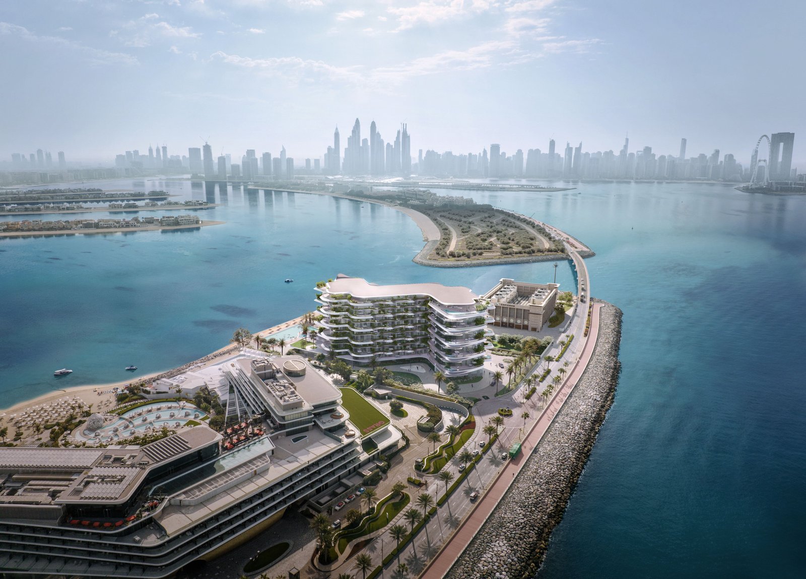 SLS Residences at Palm Jumeirah, aerial view